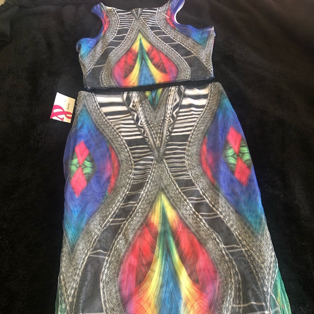 Two Piece Multi Colored Set - Picture 3 of 3